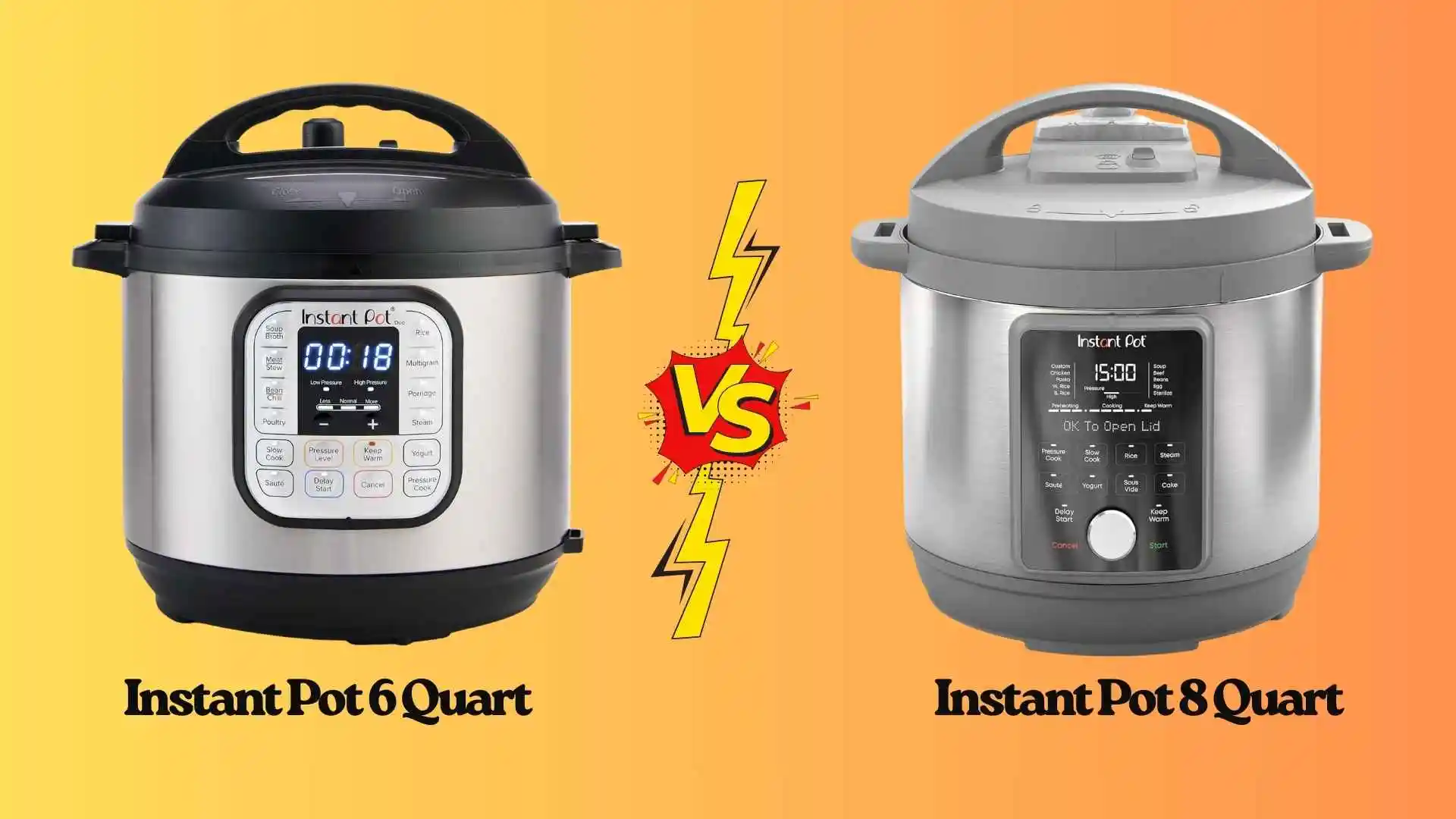 Instant Pot 6 vs 8 Quart