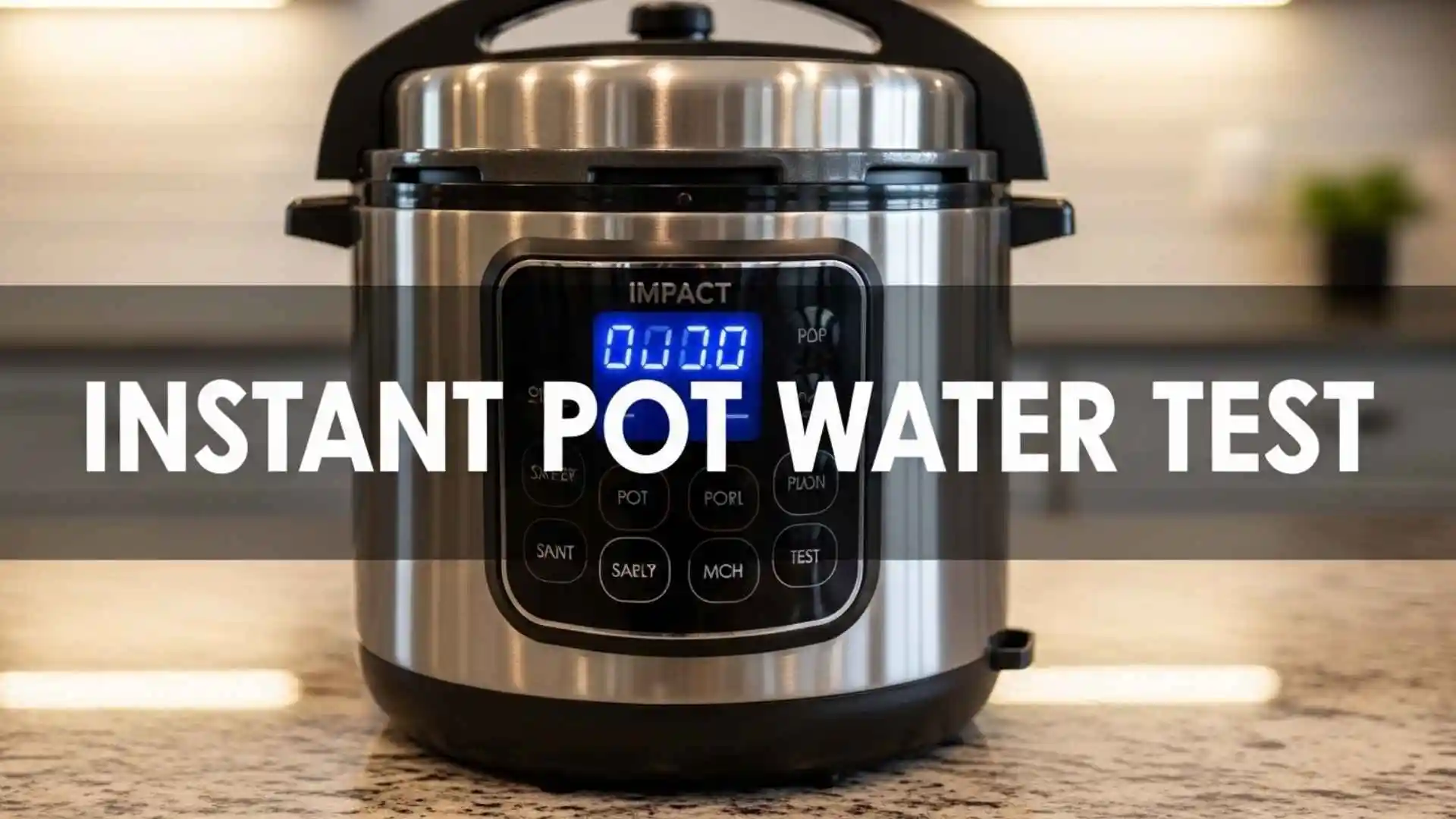Instant Pot Water Test