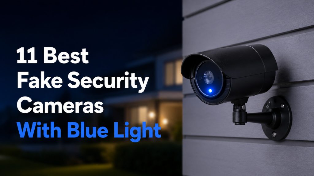 best fake security camera with blue light