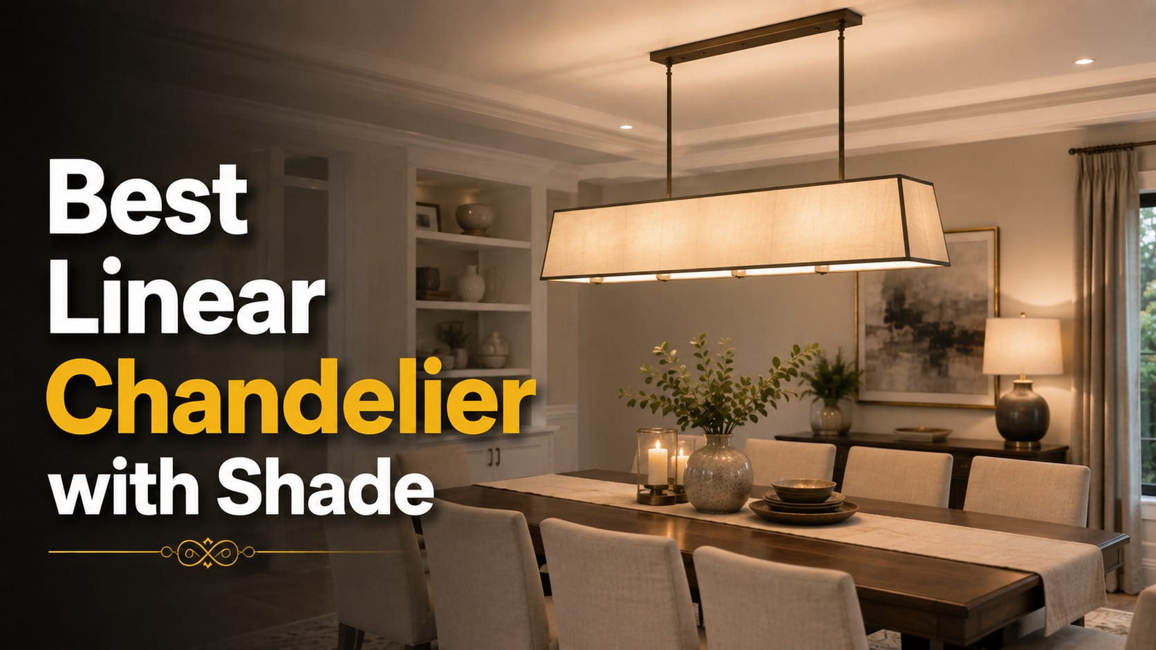 best linear chandelier with shade