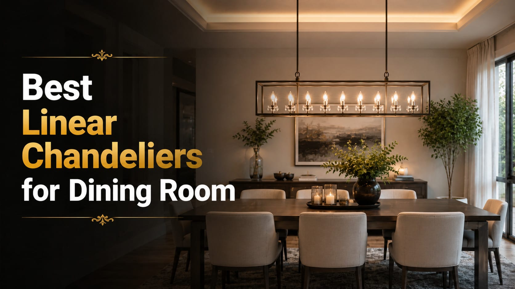 best linear chandeliers for dining room